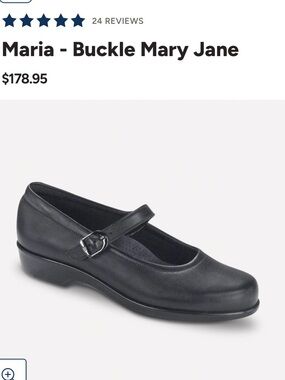 SAS Tripad Womens Maria-BuckleMary Jane Shoes Black Size 10 Wide Like new!